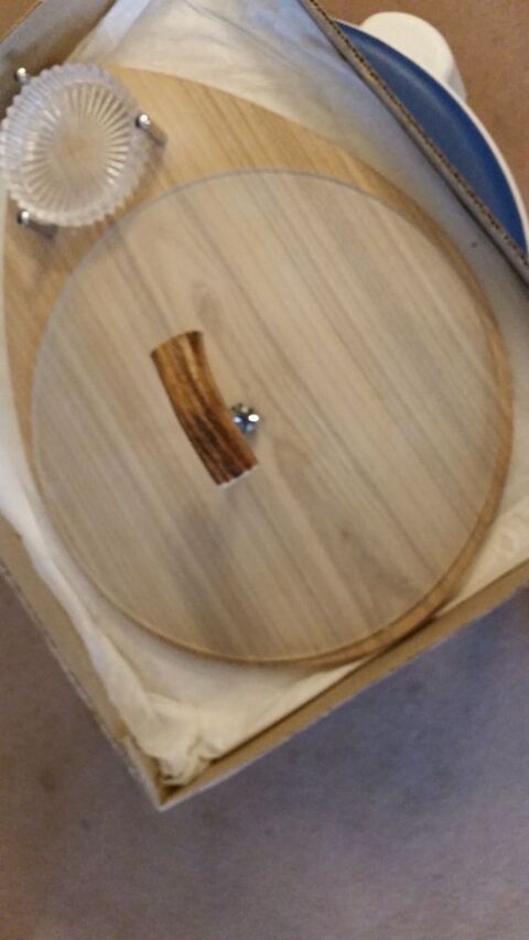 Plateau a fromage bois et verre vintage 125 Paris 13 (75)