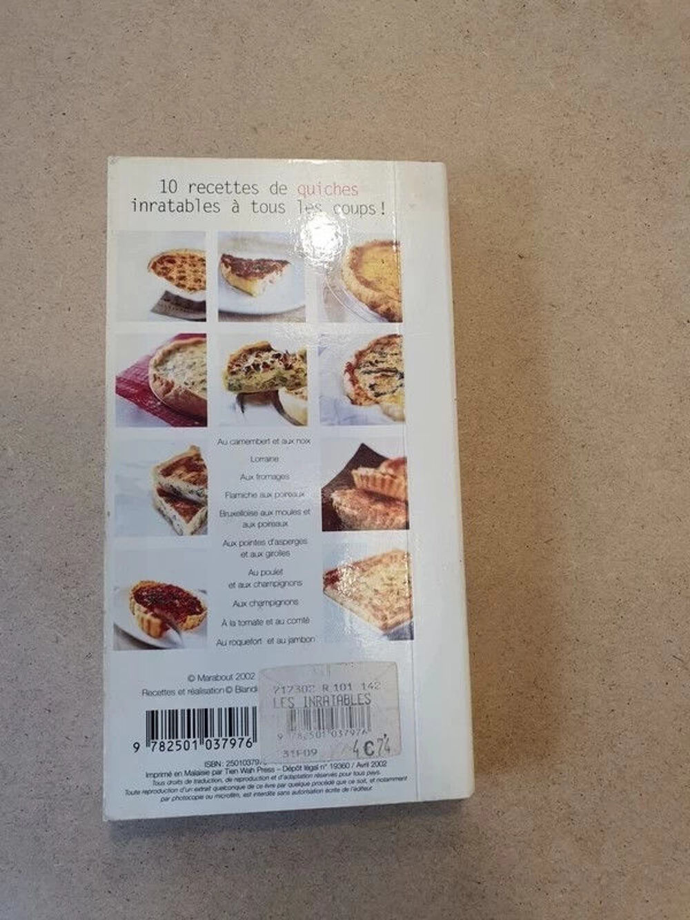 livre de cuisine - quiches inratables Livres et BD