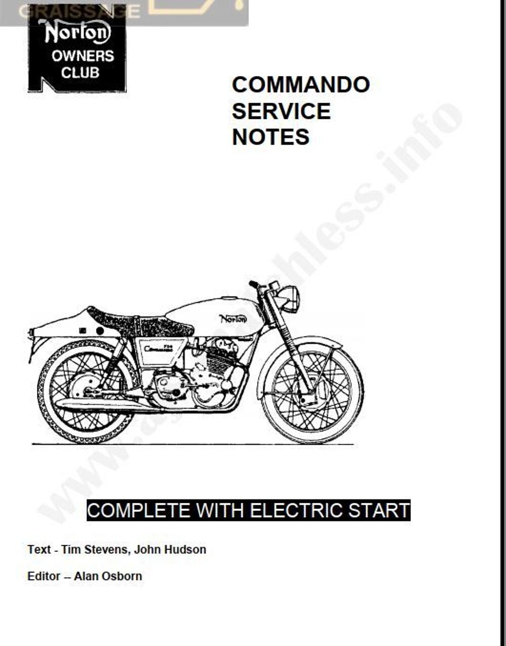 Manuels d'atelier Norton Commando Livres et BD