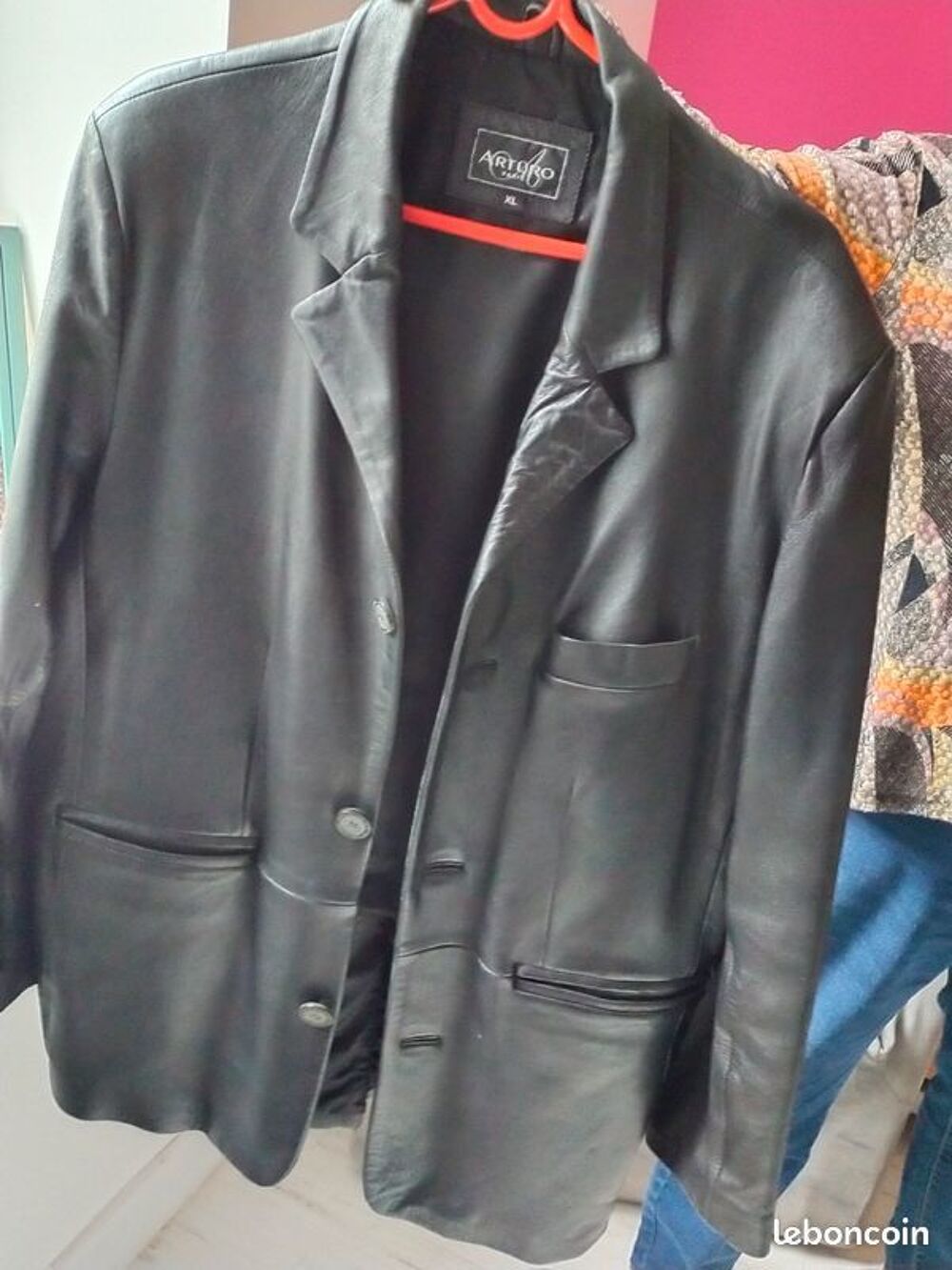 Veste en cuir homme Vêtements