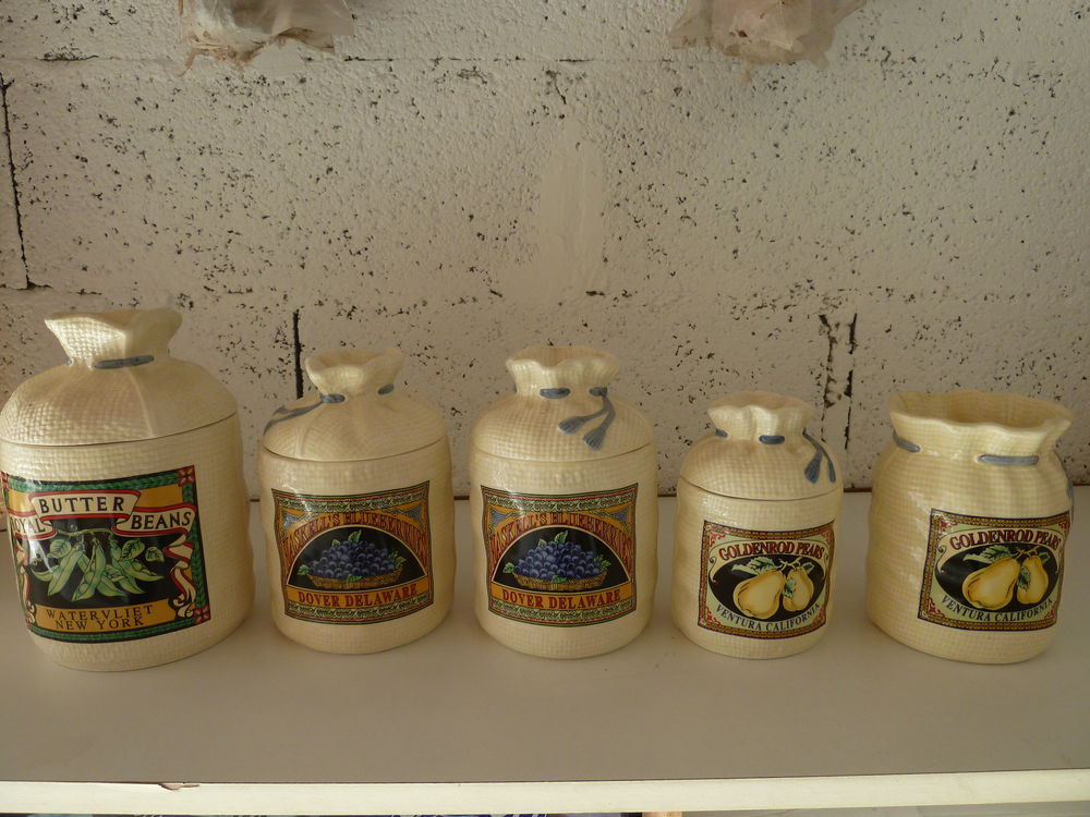 Lot de 5 pots d&eacute;coratifs Décoration
