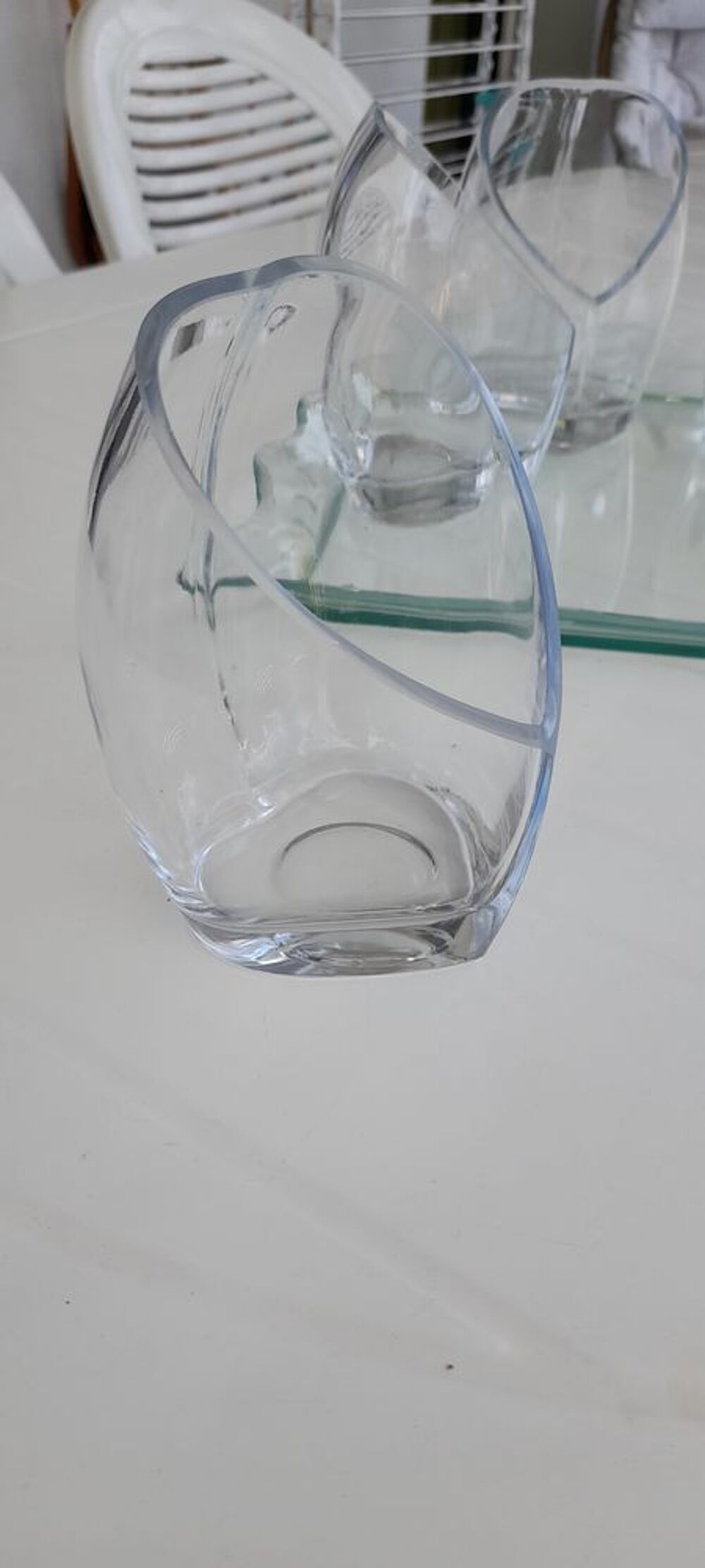 Vases c?ur en verre Décoration