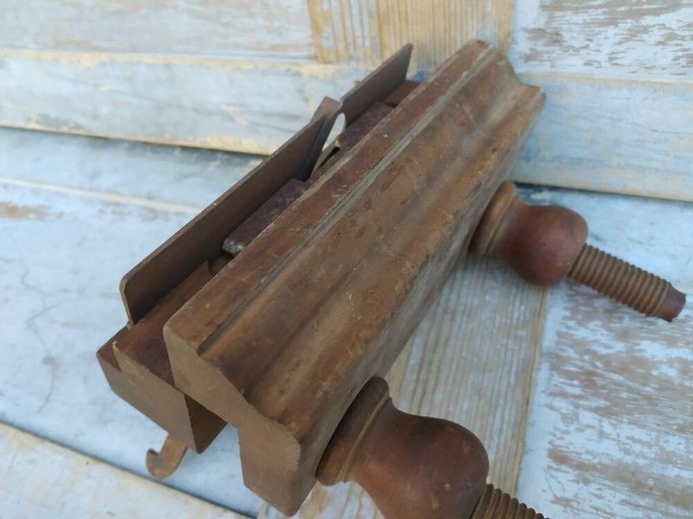 Ancien Rabot &agrave; Bois Bouvet &agrave; Approfondir R&eacute;glage &agrave; Vis
