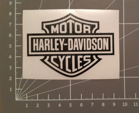 Sticker logo  Harley davidson  (couleur noir) 5 Le Mans (72)