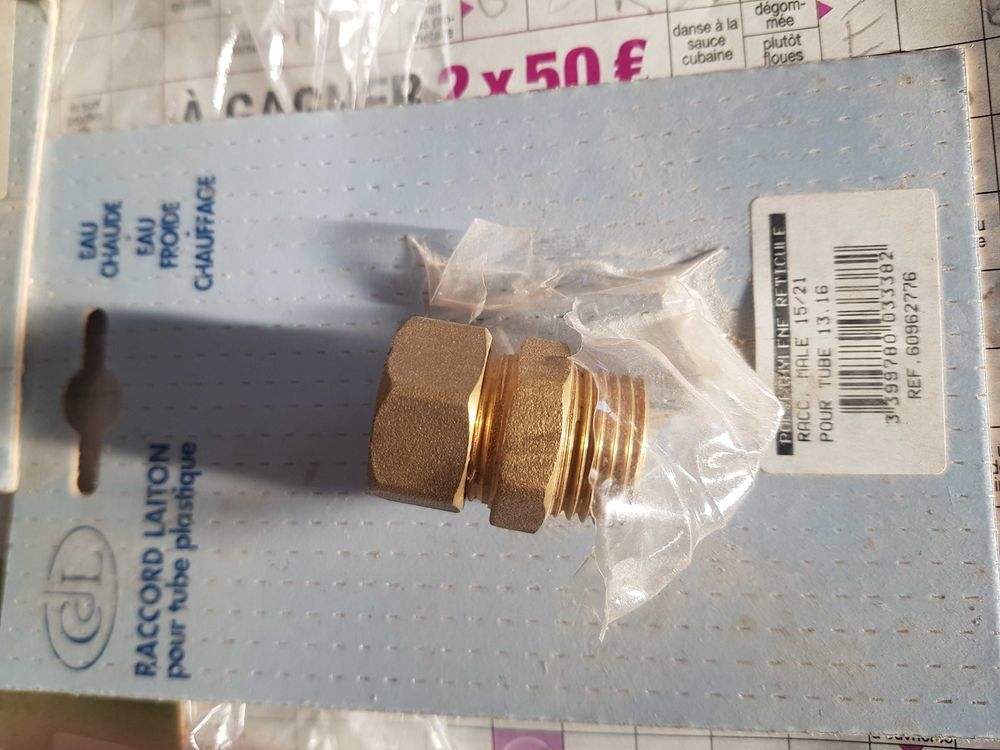 raccords laitons PER 13/16 Bricolage