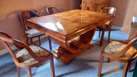 table Art Deco avec 6 chaises et 2 rallonges 0 Les Genettes (61)
