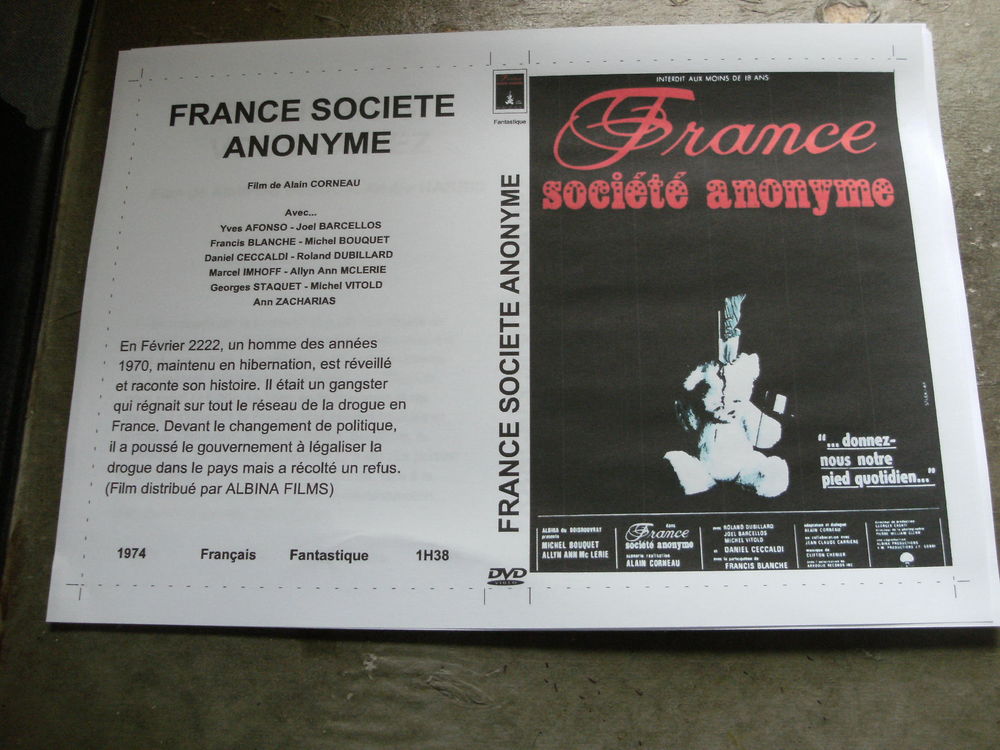 Film : " France societe anonyme " DVD et blu-ray