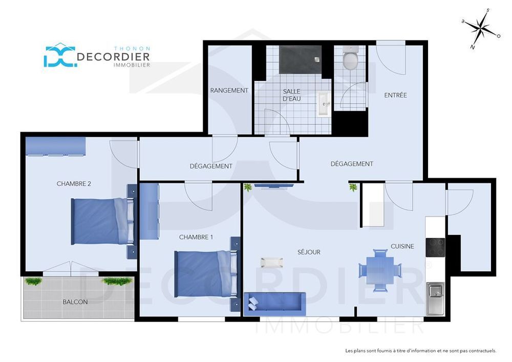 Vente Appartement THONON-LES-BAINS -  APPARTEMENT T3  72.68 M² Thonon les bains