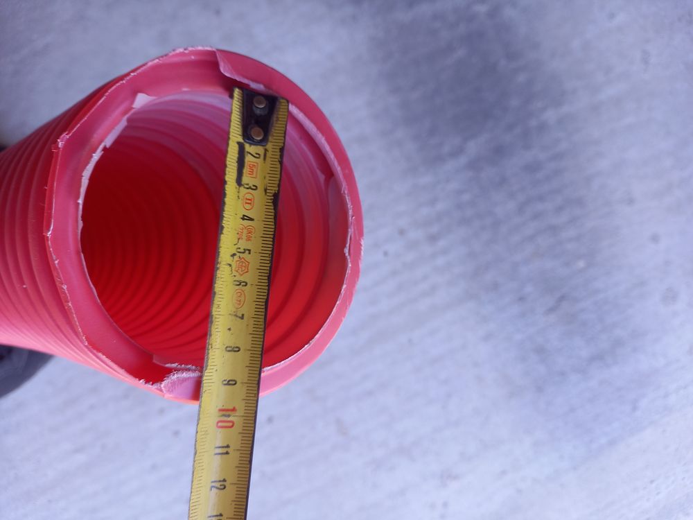 Gaine annel&eacute;e rouge TPC &Oslash;110mm - 2 chutes - &eacute;lectricit&eacute;/t&eacute;l&eacute; Bricolage