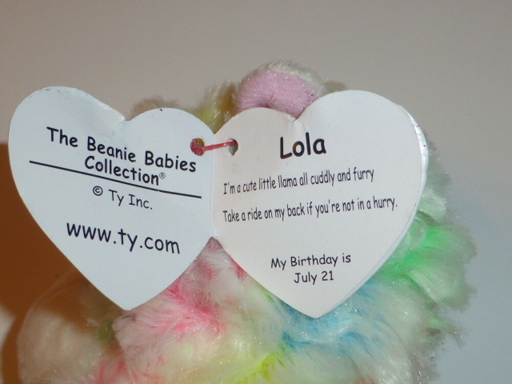 Peluche lola le lama multicolore TY Beany Babies 20 cm Jeux / jouets