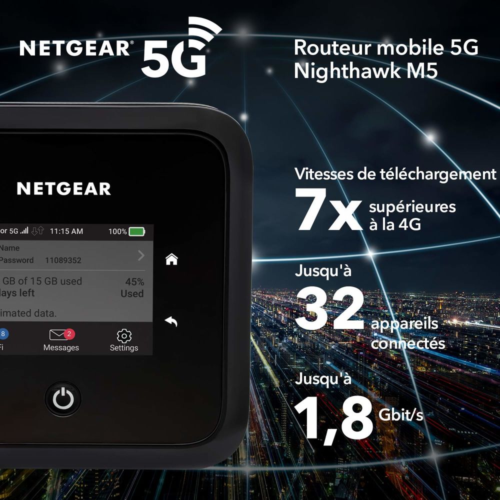 Routeur mobile - Netgear Nighthawk M5 (MR5200) - 5G - Wifi 6 Matériel informatique