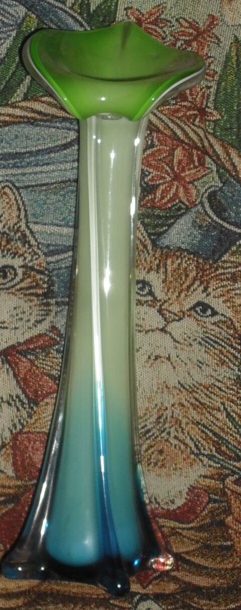 Vase Soliflore vert et bleu 20 Montreuil (93)
