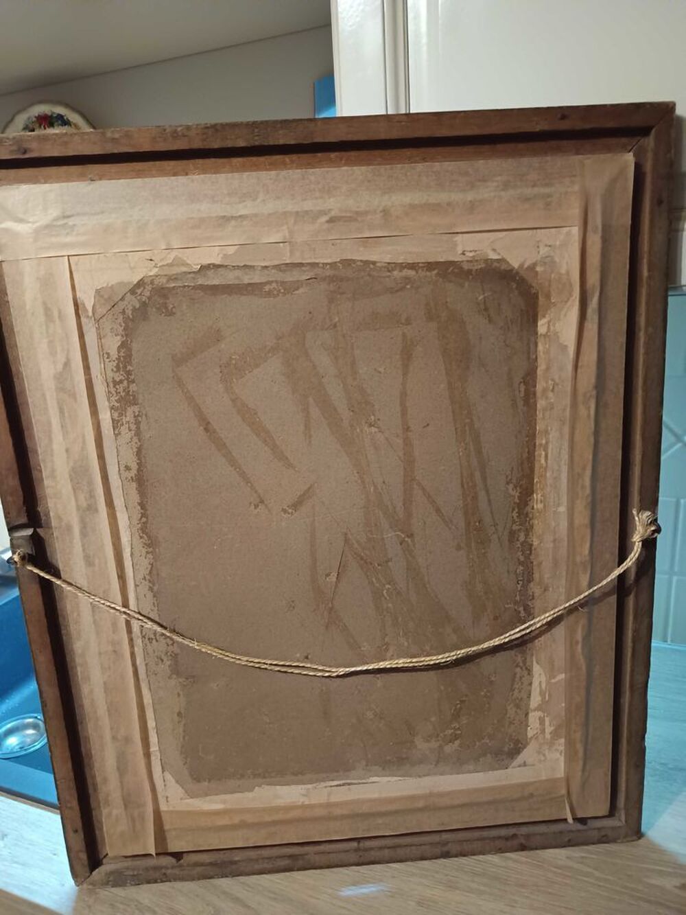 cadre ancien avec photo d'enfant Décoration