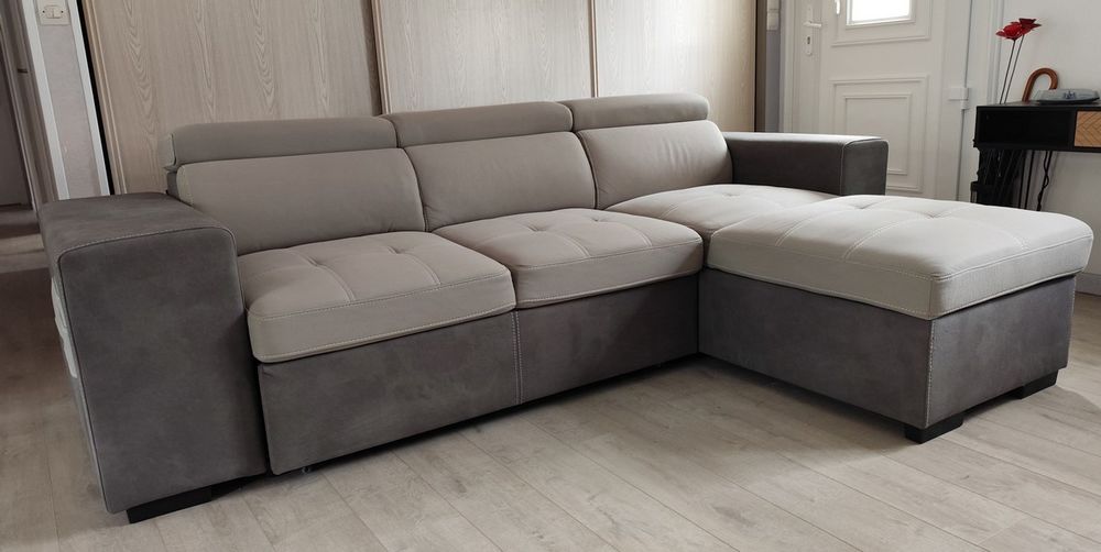 Canap&eacute; grande taille convertible 4-6 places + fauteuil Meubles