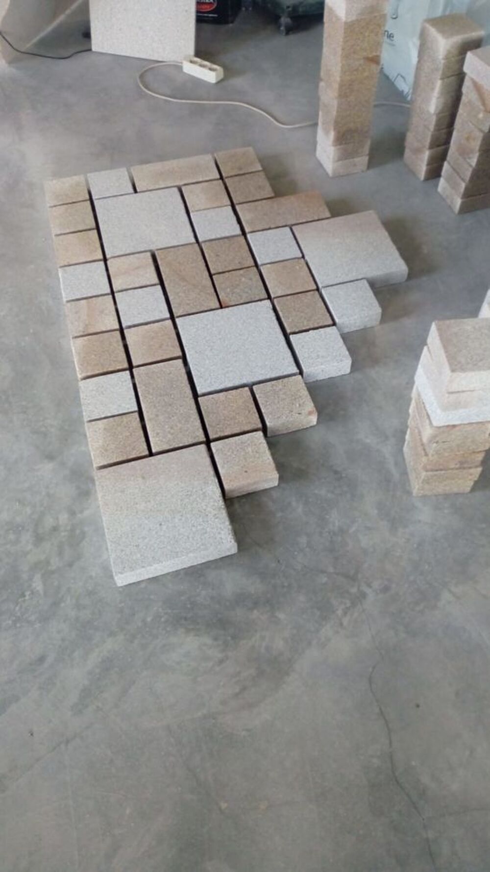 Pav&eacute; sci&eacute; pierre naturelle granit Jardin