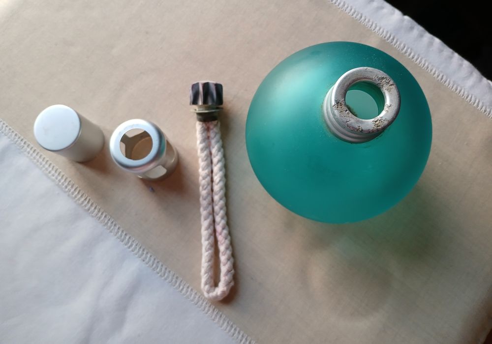 DIFFUSEUR Parfum Huile BOULE Verre D&eacute;poli Cr&eacute;ation Patricia D�coration