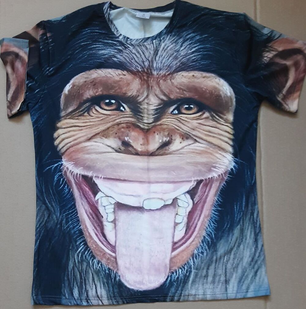 T-SHIRT humoristique T44 manches courtes " CHIMPANZ&Eacute; hargne Vêtements