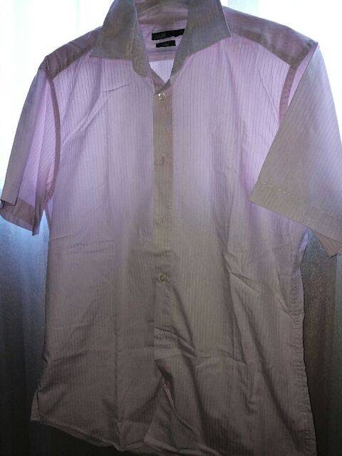 Chemise manches courtes mauve p�le marque Jules T 4 12 Villiers (86)