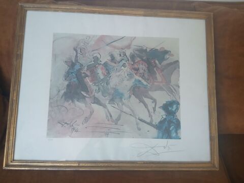Lithographie salvadore dali la bataille de titouan 1962 1964 Thézan-lès-Béziers (34)