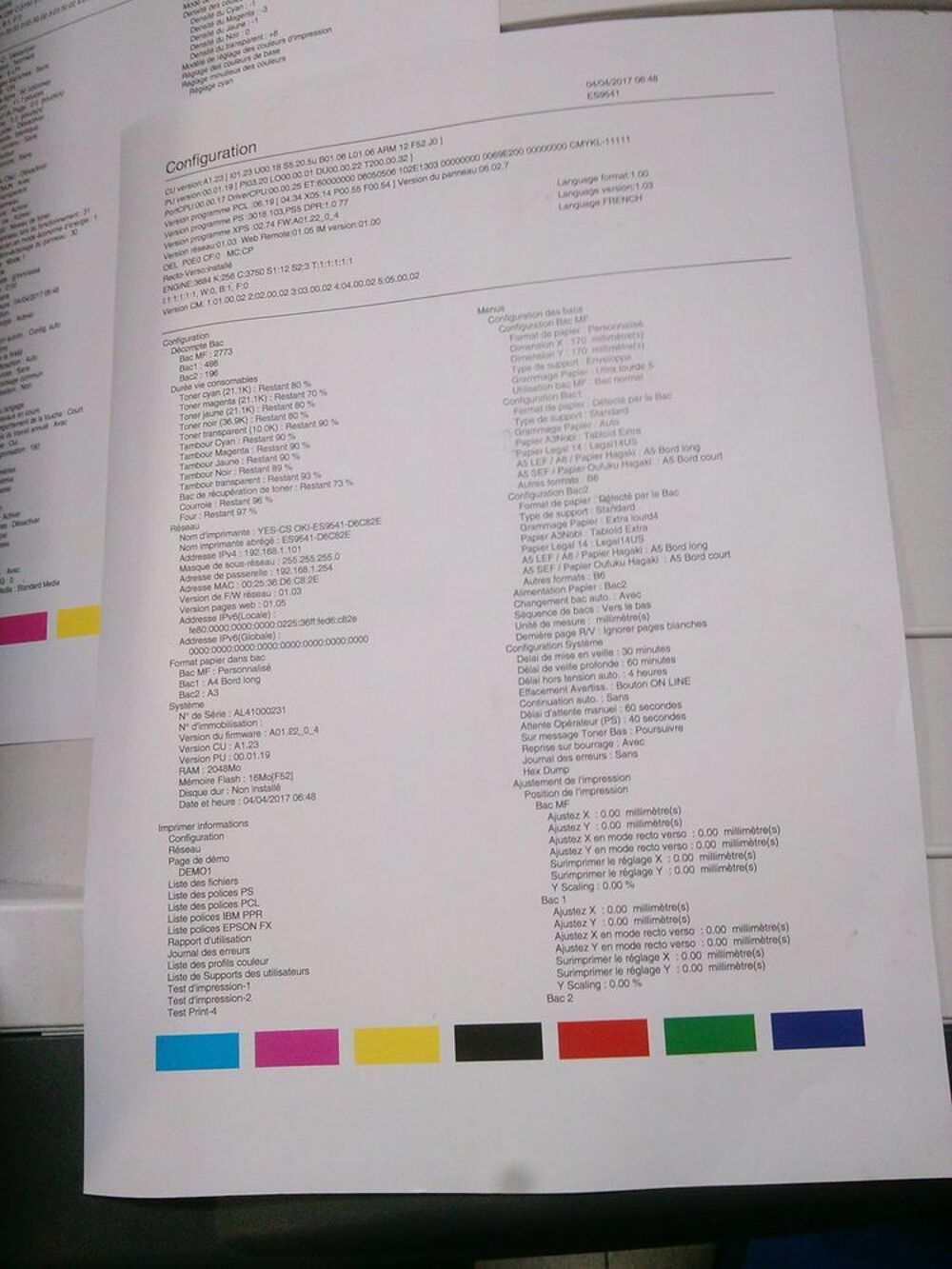imprimante art graphique OKI ES 9541 AVEC VERNIS S&Eacute;LECTIF Matériel informatique