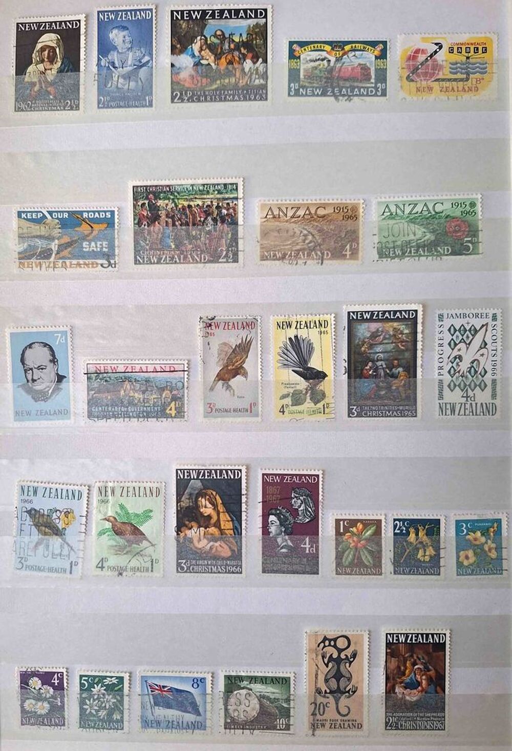 S&eacute;rie de timbres de collection de Nouvelle Z&eacute;lande 