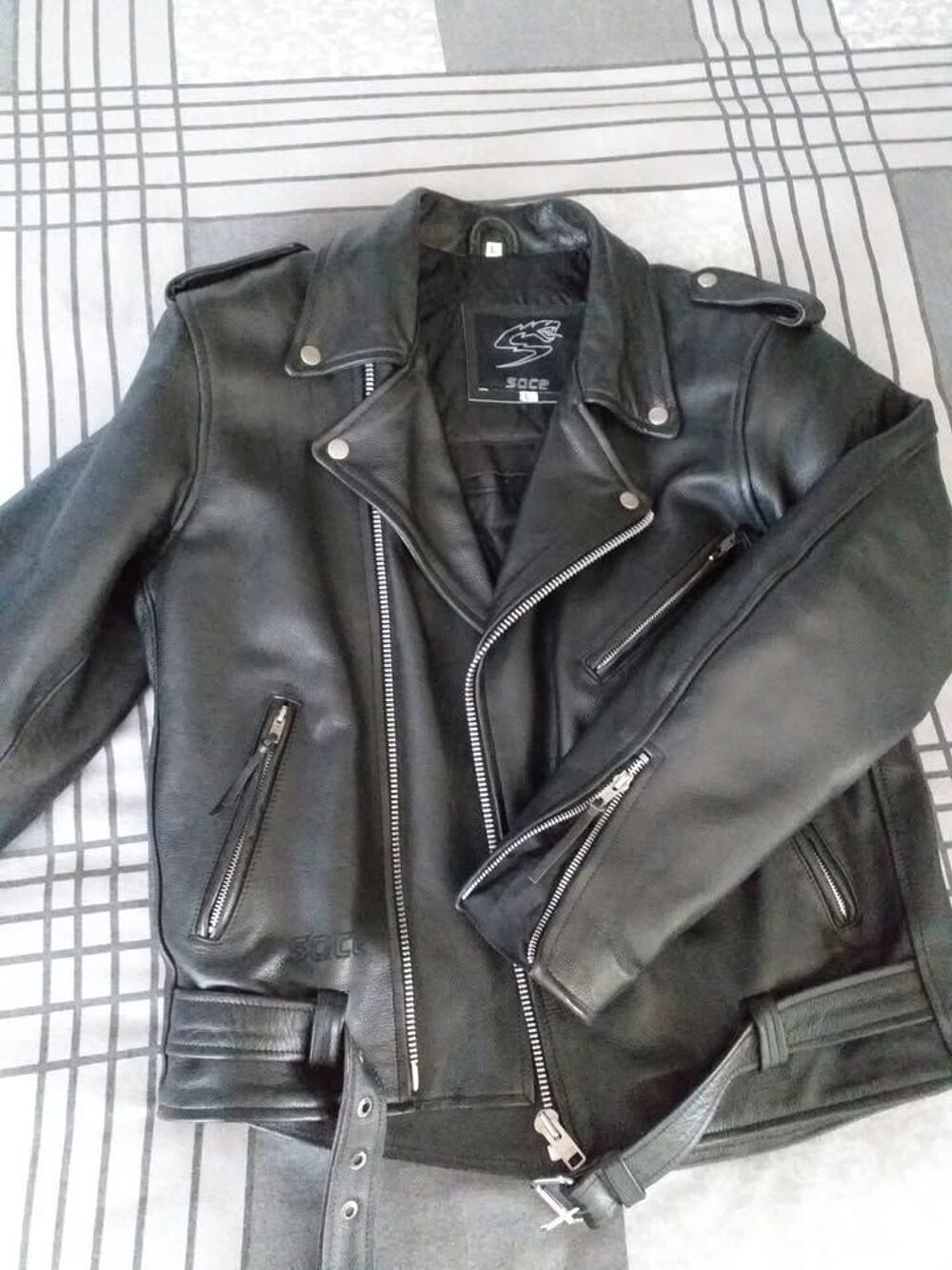 BLOUSON PERFECTO CUIR MOTO EQUIPE Vêtements