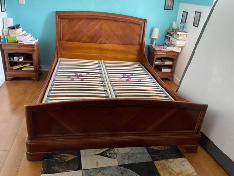 Lit Bois merisier massif    Louis Philippe    140 x 190 120 Bessancourt (95)