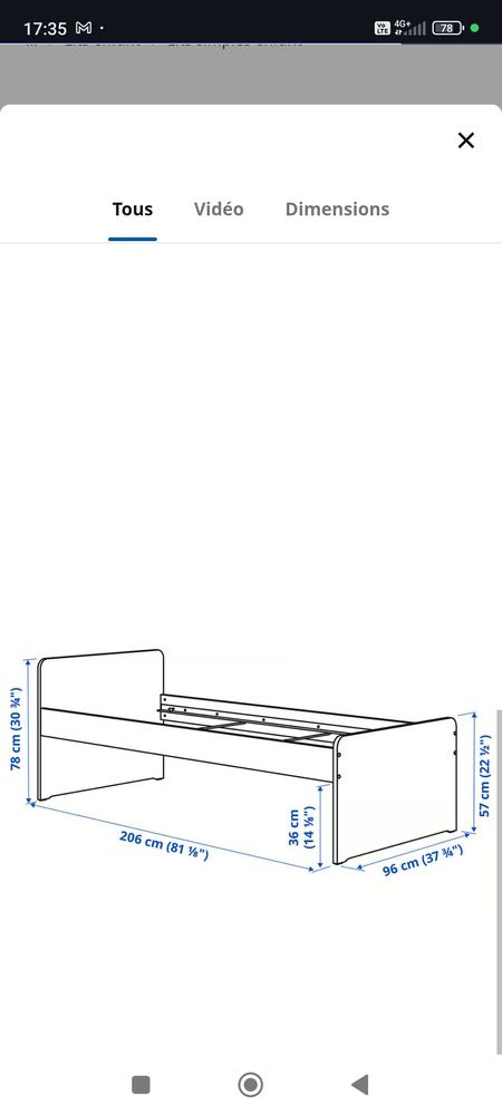 Lit enfant 90x200 avec sommier et matelas Mobilier enfants