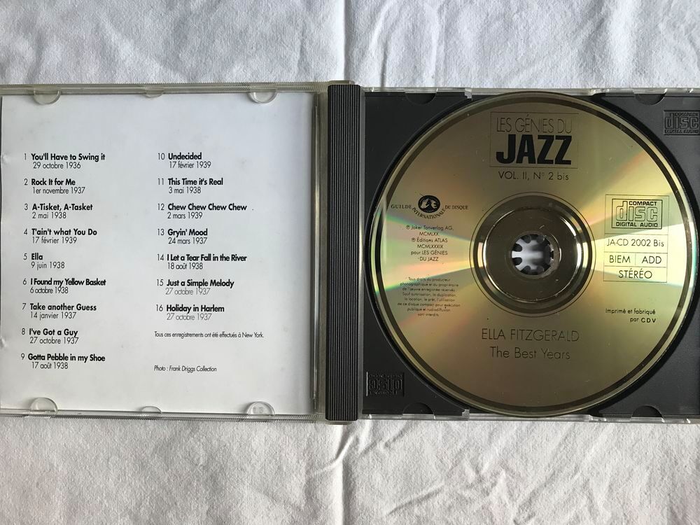 CD Ella Fitzgerald - The Best Years CD et vinyles