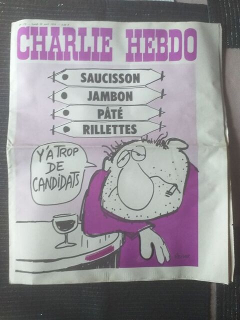 JOURNAL CHARLIE HEBDO N° 179 ANNEE 1974 3 Chaumont (52)