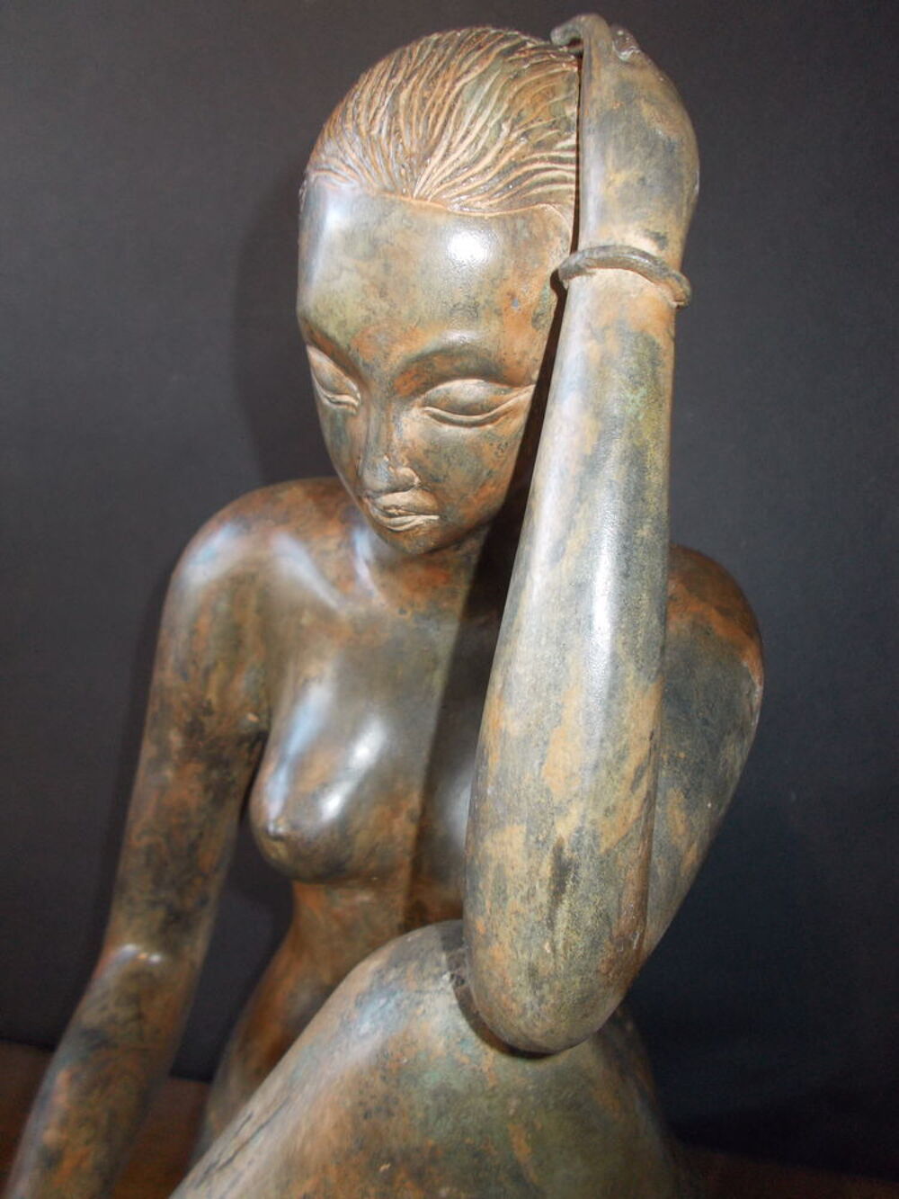 Statue bronze femme Décoration