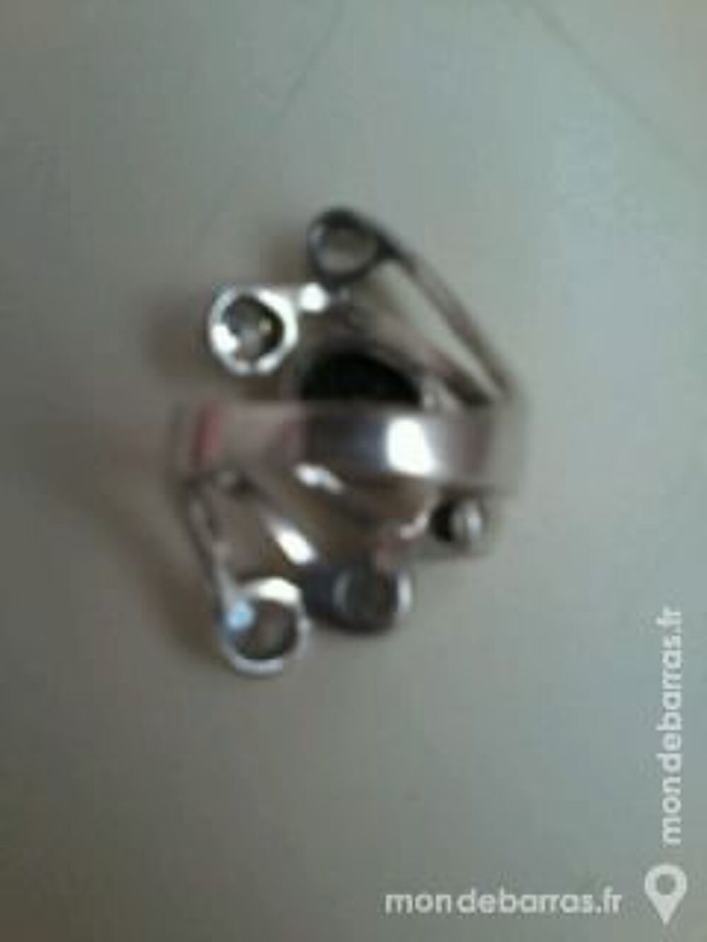 BAGUE DOIGT TAILLE 6 EN ARGENT BRILLANTS NOIRS Bijoux et montres