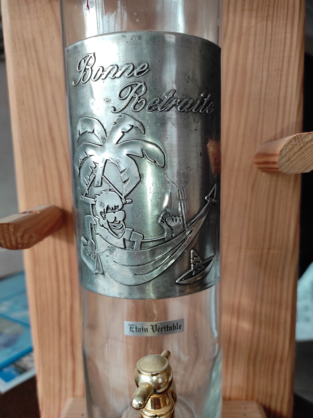 Bouteille en verre et &eacute;tain Décoration