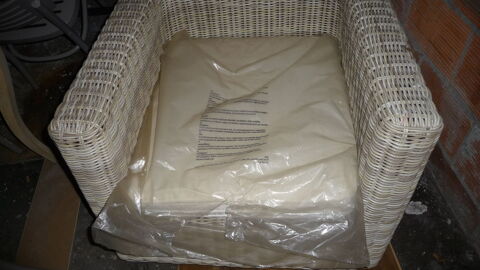 Fauteuil de jardin en r�sine tress�e et tissu 150 Trappes (78)