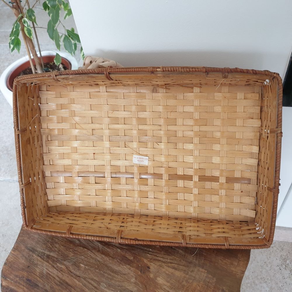 Plateau, Panier, Corbeille en bambou rectangulaire 34 X 21,5 Décoration