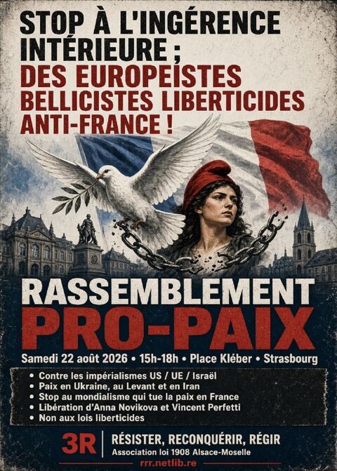 Stop à l'ingérence intérieure ; des européistes bellicistes 