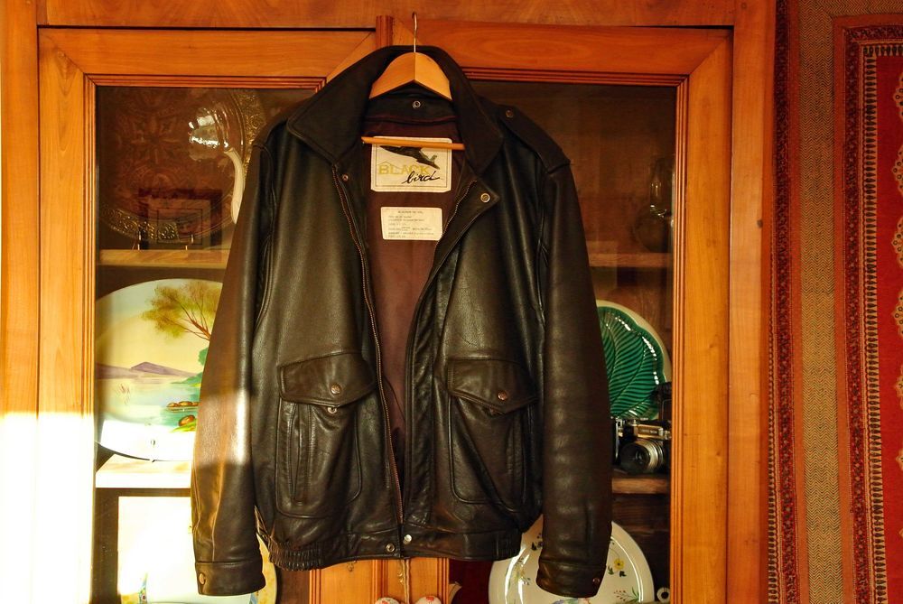 Blouson cuir marron Vêtements