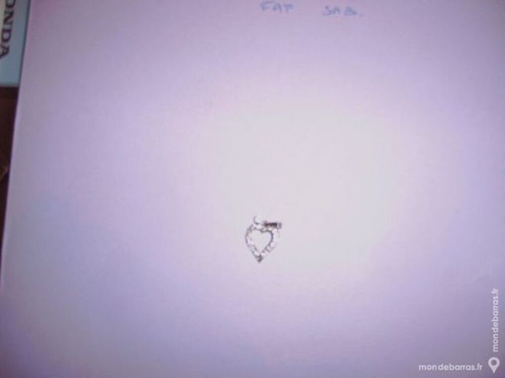 pendentif coeur or blanc Bijoux et montres