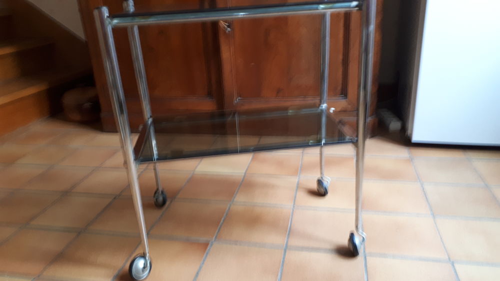 Desserte vintage &agrave; roulettes 1973 Meubles