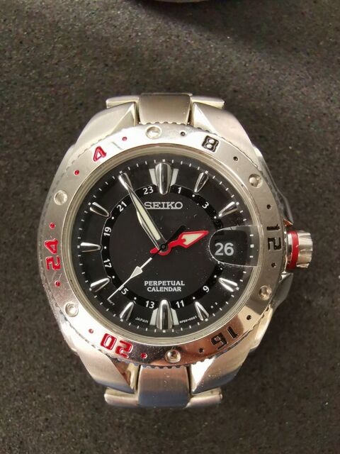 Montre Homme Seiko Calendrier Perptuel GMT 8F56-0020 - 100m 0 Nice (06)