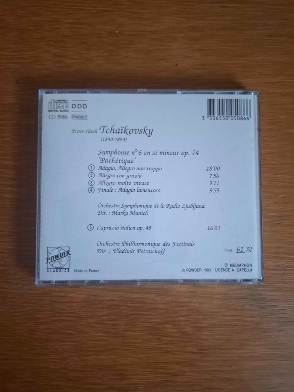 CD Tcha&iuml;kowsky Symphonie n 6 CD et vinyles