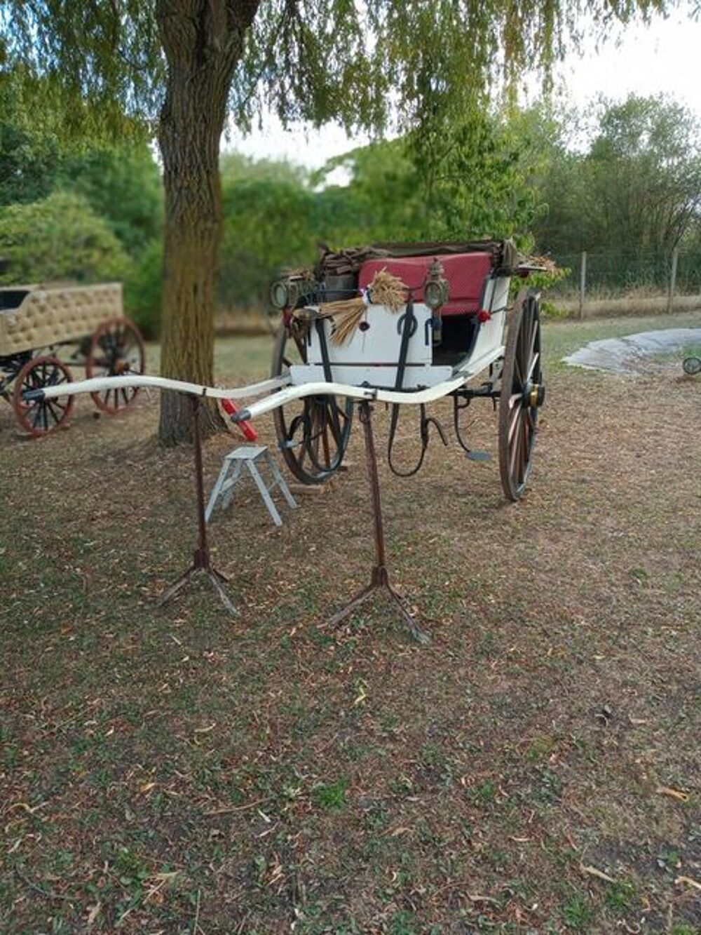   très belle calèche 4 roue et calèche deux roue  etc  