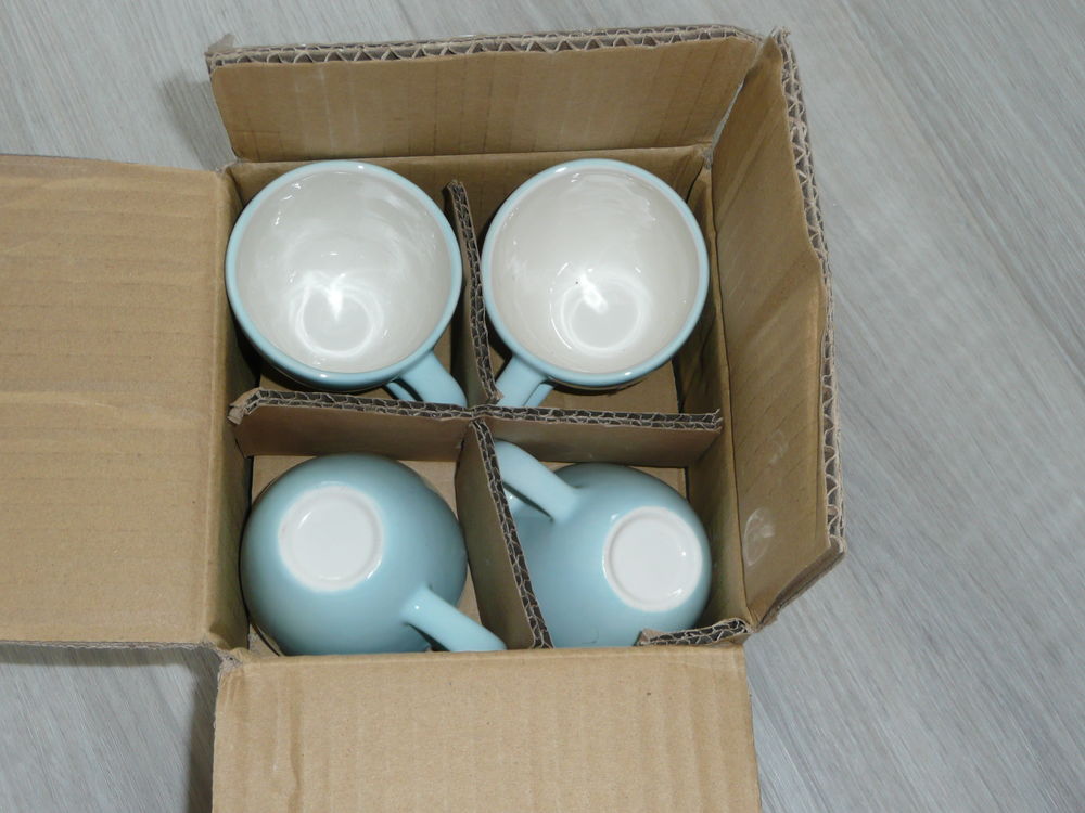 4 tasses bleu-vert Cuisine