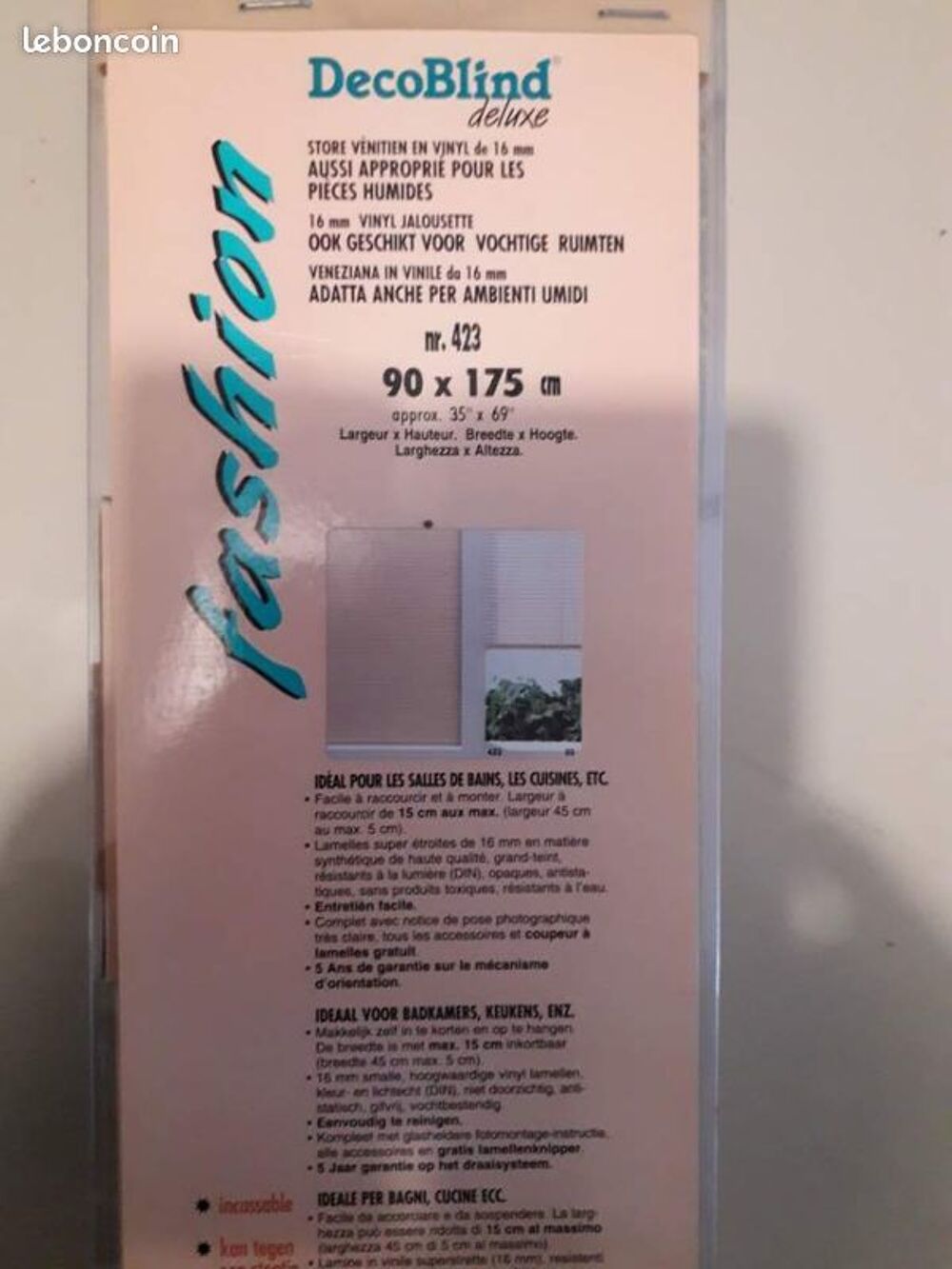 Store v&eacute;nition en vinyl de 16 mm Decoblind deluxe neuf Décoration