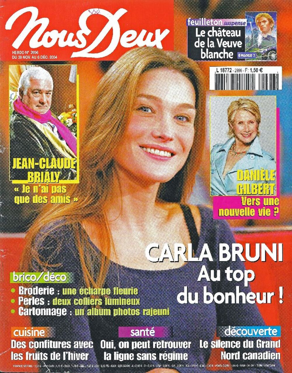 NOUS DEUX Magazine n&deg;2996 2004 Carla BRUNI Livres et BD
