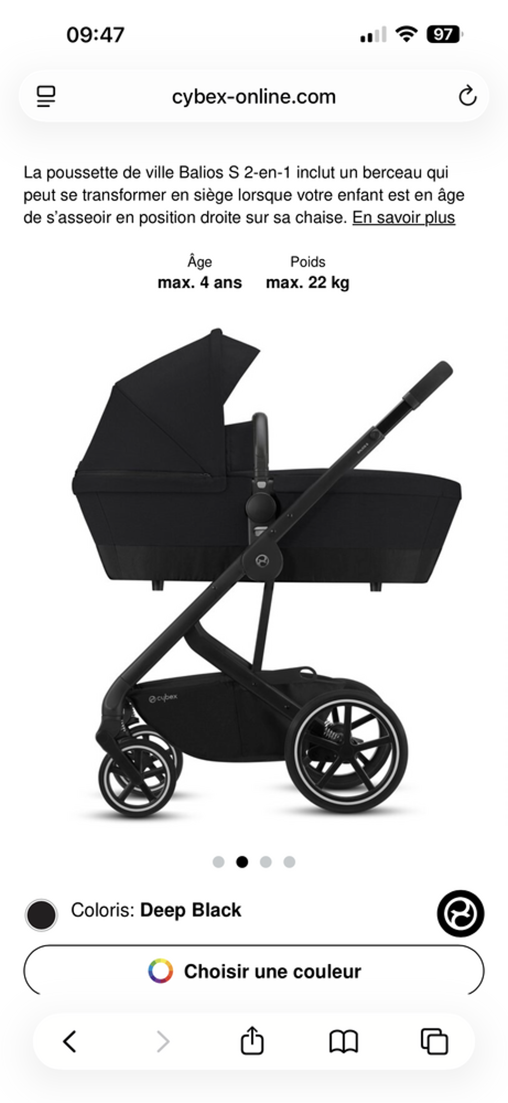 Poussette Cybex Puériculture