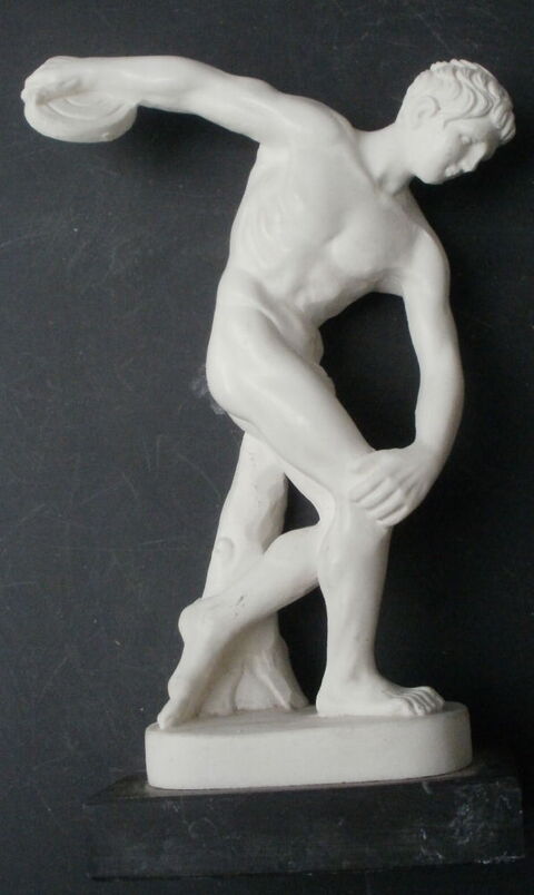 Statuette lanceur de disque, estampill� L.T. PAT 20 Montauban (82)