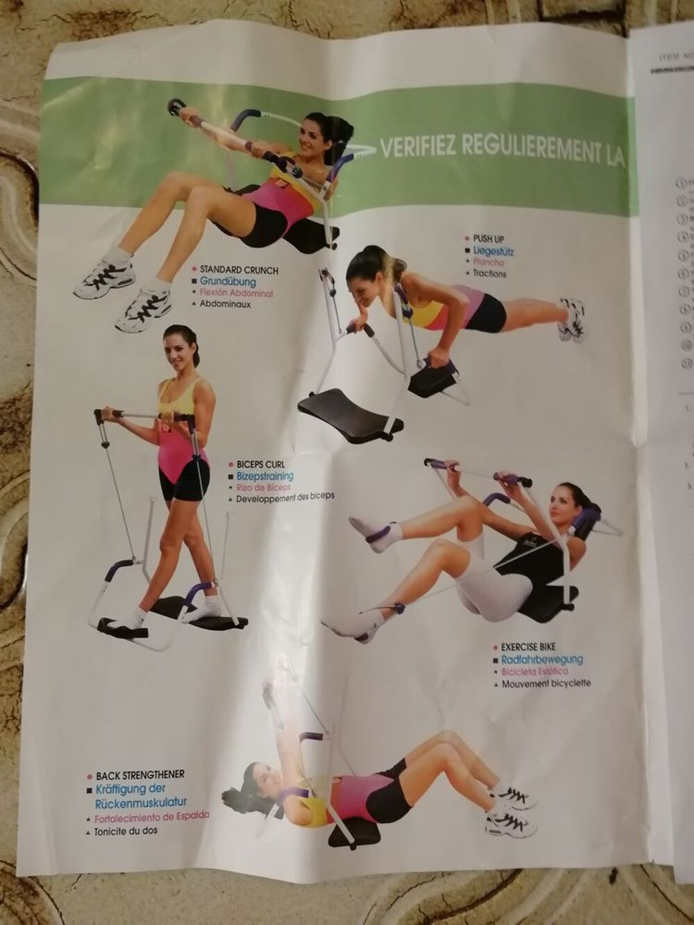 Appareil de support pour divers mouvements de sport Sports