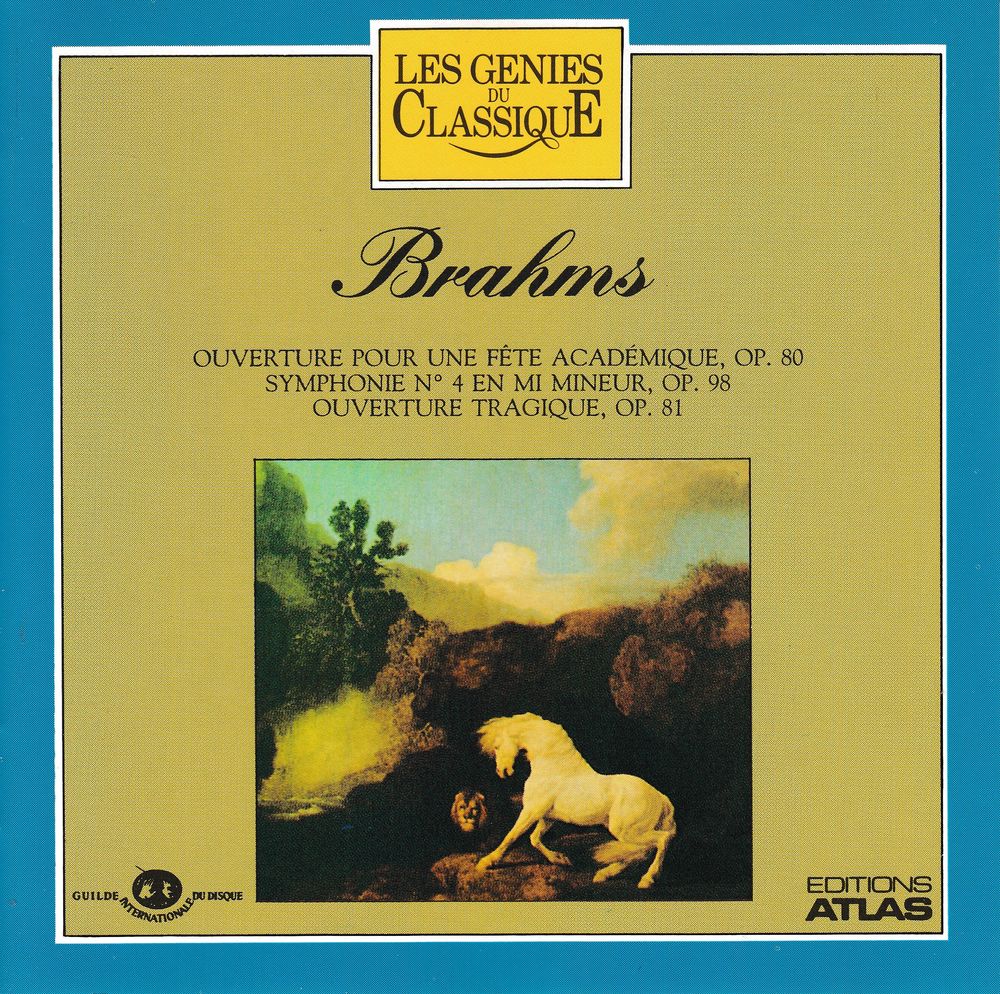 CD Brahms Ouverture Pour F&ecirc;te Acad&eacute;mique, Symphonie No.4 CD et vinyles