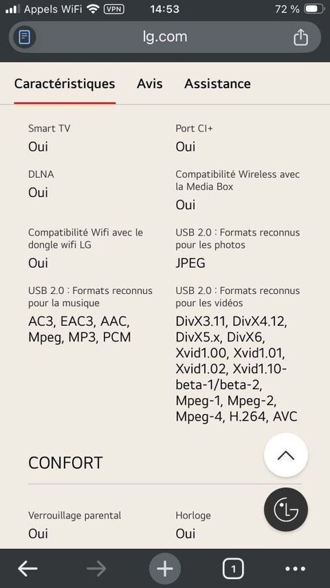 T�l�vision LG 108cm 3D M�rignac (33)